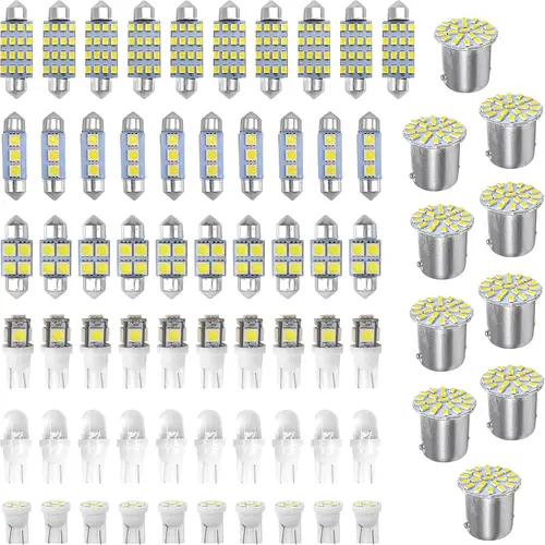 70 Pieces LED Car Interior Lights Bulb Kit - LED Dome Light 31 mm 36 mm 41 mm T10 for Car Interiors Map Dome Trunk Cargo Door Courtesy License Plate Light White