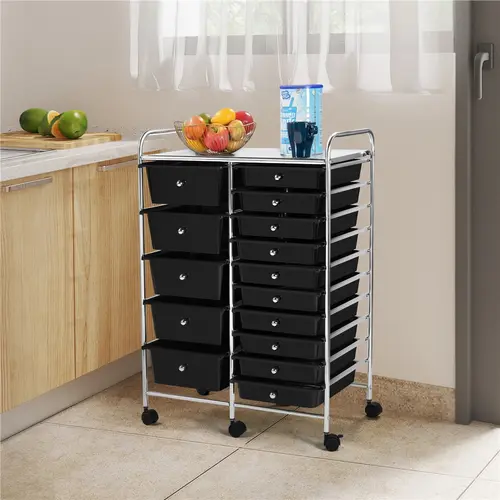 【Heavy Duty】Yaheetech Multiple Drawers Rolling Storage Cart, Multipurpose Organizer Rolling Utility Cart, Easy Assembly Effortless for Mobility Office/Home/School/Beauty Salon Use,dorm room inspo,college dorm essentials,dorm haul