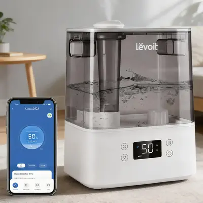 Levoit Classic300s Top Fill Smart Aromatherapy Humidifier - 6L Cool Mist Essential Oil Diffuser, Quiet Sleep Mode, Home Decor, Ideal for Bedroom & Baby, Great Gift