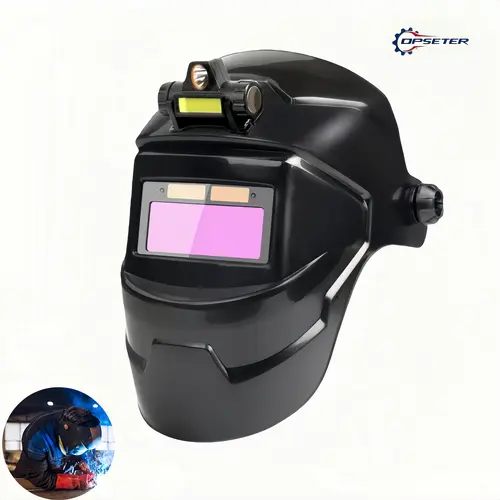 OPSETER Auto Darkening Welding Mask Helmet - Weldingmask with True Color View, Broad Field of Vision, Wide View Control, Optimal Visibility, Accurate Color Representation for Welders Working with TIG and MIG Methods