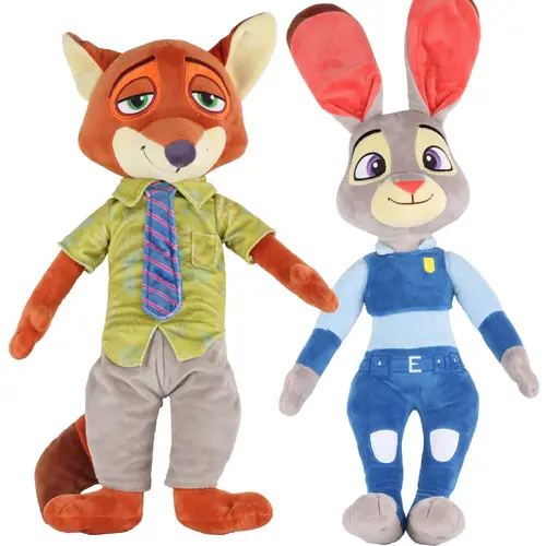 Jay Franco Official Disney Zootopia Judy Hopps Nick Wilde Plush Pillow Buddy, Polyester, Toy, Plushies