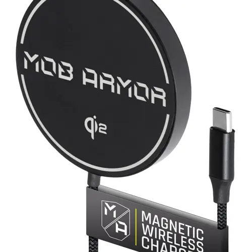 Mob Armor FLEX Charge 2 Magnetic Phone Charger - Qi2 Standard, MagSafe, 15W Speed, USB Type-C Input, Mountable Charging Solution, Compatible with Mobnetic Maxx, Maxx.ms & Slim Chargers