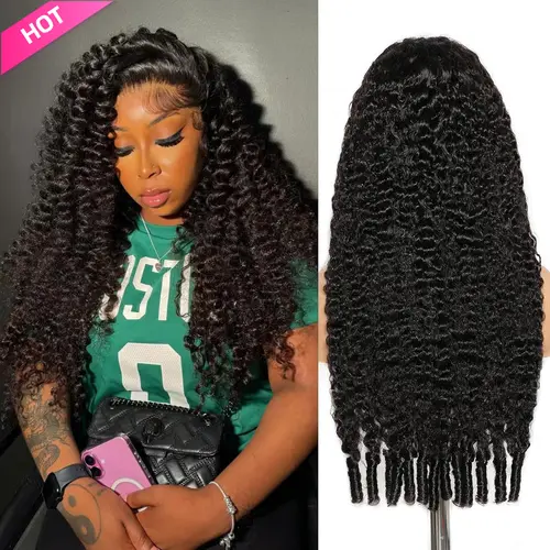 【Hot Sale 】Lemoda 13x6 HD Transparent Lace Front Human Hair Wigs 200 Density Pre-Cut / Pre-Plucked Brazilian Burmese Curly Lace Frontal Wig With Tiny Knots
