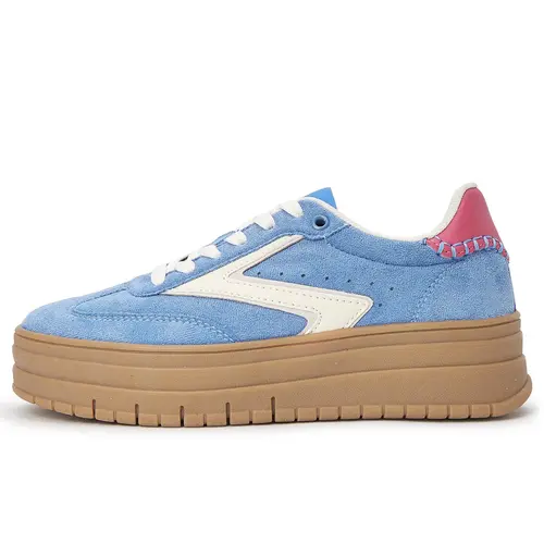 LUCKY STEP Women's Colorblock Platform Sneakers - Suede Upper, Gum Rubber Thick Sole, Classic Retro Casual Tennis Walking Shoes, Women's Trendy Shoes, Colorblock Sneakers,summerwins tiktokshopbacktoschool,back to school,back to school haul