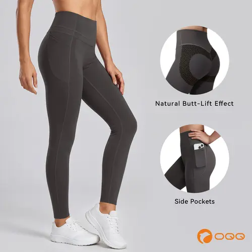 OQQ Women’s High Waisted Butt-Lift Leggings with Side Pockets Comfortable Casual Leggings,back to school shopping,clothes for back to school,first day of school outfits