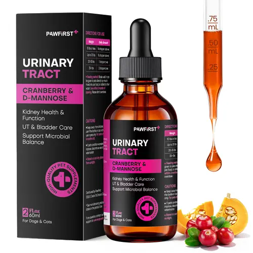 PawFirst Natural UTI Treatment for Cats & Dogs – Cranberry & D-Mannose Urinary Health Supplement, Infection Relief, Bladder & Kidney Support, Incontinence Control, Stone Prevention & Urine Odor Reduction #backtoschool