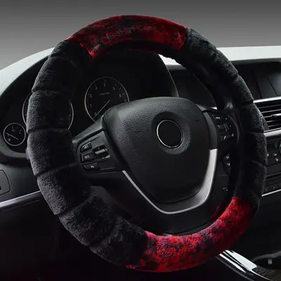 2025 Women's 15 in Soft Plush Car Steering Wheel Cover - Steering Wheel Protector, Warm, Girly Cute Cold Driving Car Interior Accessory