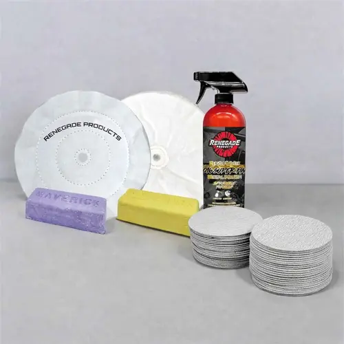 Renegade Products The Mo' Money Bundle – Full Metal Polishing Kit for Aluminum & Stainless Steel | Mirror Shine Buffing Wheels, Compounds & Spray Polish