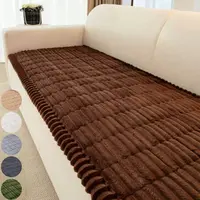 Washable Dog Sofa Cover, Fuzzy Pet-Friendly Couch Cover for 2-Cushion Sofas, Non-Slip Furniture Protector #GLOBAL PICKS