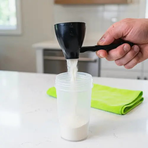[Buy 1 Get 1 Free] Protein Powder Funnel Scoop - Leak-Proof Coffee/Smoothie Spoon, BPA-Free Plastic Utensil for Pre Workout & Creatine Powder, High-Quality Kitchen Tool,newborn essentials-YY
