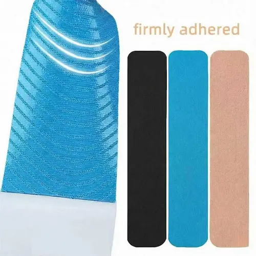 Precut Cotton Kinesiology Tape Strips for Youth - 150%-180% Stretchable Skin-Like Elastic, Waterproof All-Seasons Joint Support & Muscle Pain Relief for Shoulder, Knee