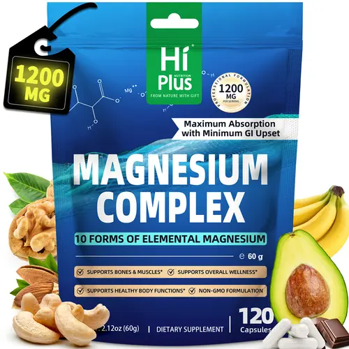 Magnesium Complex 10 Essential Magnesium Supplement 1200mg 120 Capsules SummerWins