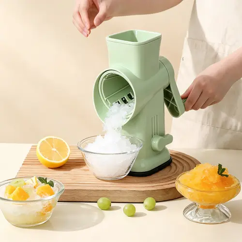 WELSTEEPSE Manual Shaved Ice Machine - Portable Handheld Ice Crusher with Manual Operation, No-Electricity Easy-Carry Kitchenware for Home Kitchen/Bar Summer Use, Compact