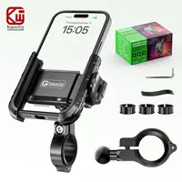 Kewig M29 Compact Aluminum Alloy Bike Handlebar Mobile Camera Mount, Bike Accessories, 360° Rotation, One-Hand Quick Lock/Release, Easy Installation, Fits 5.4–7.2" iPhone & Android Smartphones (For Bicycles & Scooters)