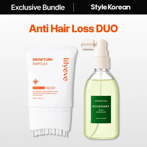[StyleKorean] Anti-Hair Loss Care Duo Set | Scalp Boosting Ampoule + Rosemary Root Enhancer | Gift for Parents | Strengthen & Nourish for Healthier Hair