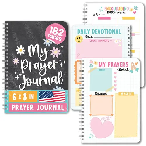 Guided Prayer Journal for Women - Daily Devotional Christian Notebook, Bible Journaling, Beige Religious Gifts & Men's Devotional Journal, Weekly Prayer and Bible Study Journal