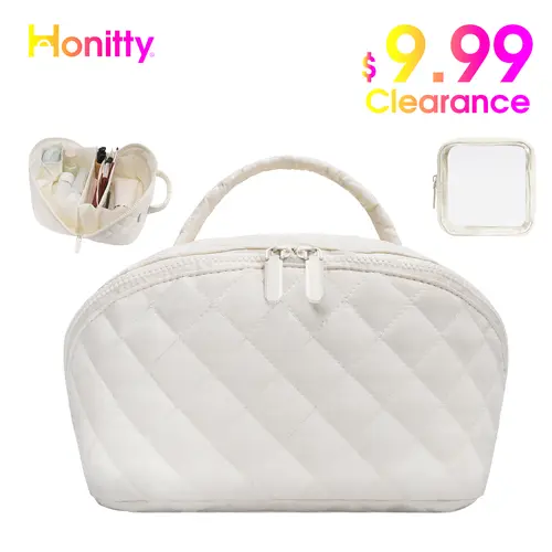 【Clearance】Women's Elegant, High-Capacity, Multi-Use, On-The-Go, Sealable Make-Up Bag - Last Chance for Luggage & Functional Bags, Elegant Make-Up Bags, High-Capacity Make-Up Bags Makeup Organizer Pouch Makeup Storage Bag Travel Essentials