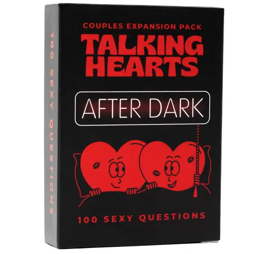 Talking Hearts After Dark Couples Date Night Card Game with 100 Spicy Questions for Meaningful Conversations and Bond Strengthening