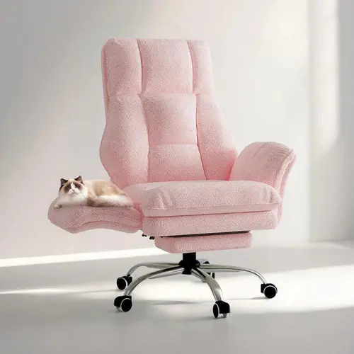 Big and Tall Ergonomic Office Chair - Flip-Up Armrests, Wide Tech Fabric Seat, Reclining, Footrest, Cross-Legged Use Support, Pet-Friendly - Flash Sale Home Items, Friend Gift