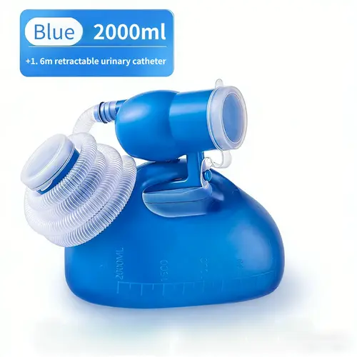 2000ML Camping Toilet Travel Potty, 62.99in Extensible Tube Emergency Urinal Bottle, Thick Odor-Resistant Large-Capacity for Nighttime Use, Elderly Care (Sports & Outdoor Camping Hiking Picnicware)
