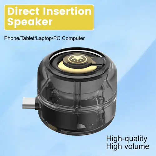 Lentorgi Mini Portable Speaker - Wireless Plug-in Sound Upgrade Device, Type-C Audio Interface Smartphone Amplifier, Portable Gadget for Phones/Computers, Unique Gifts for Man