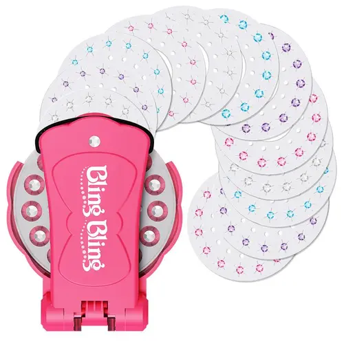 Glitter Diamond Styling Tools Hair Gemstone Styling Set+180 colorful gemstones to light up girls' hair,clothes,accessories,etc,, birthday gift for all hair types/hairstyles-Hair Care, No Heat Required Hair StylingAccessories,Mobile phone diamonds