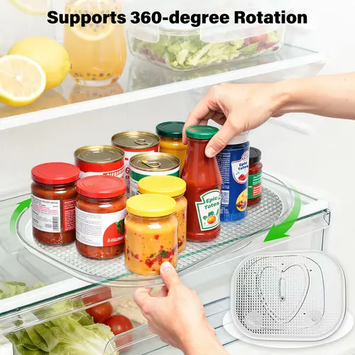 【NEW】Lazy Susan Organizer Turntable for Cabinet, Pantry Organizers and Storage, Rotating Condiment Organizer for Kitchen, Table Top, Fridge, Countertop,deals for you