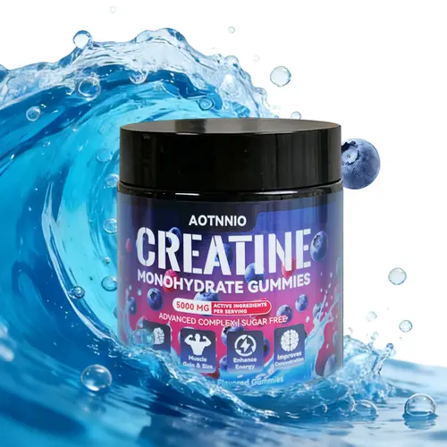 Creatine Monohydrate &Carnitine Gummies 5000 MG - Energy Boost, Gluten-Free Fitness Supplement