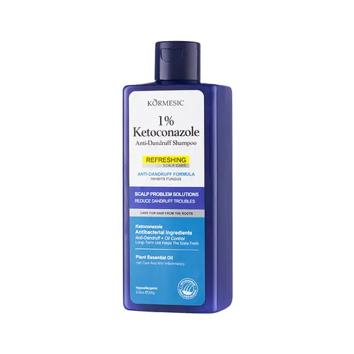 [Buy 1 Give 1]KORMESIC 1% Ketoconazole Antifungal Dandruff Treatment Shampoo for Adults, 265g Bifid Yeast Polypeptide-Infused Oil Control Allergy & Itch Scalp Cleanser, Hypoallergenic Harsh Irritant & Sensitizer-Free Hair Care