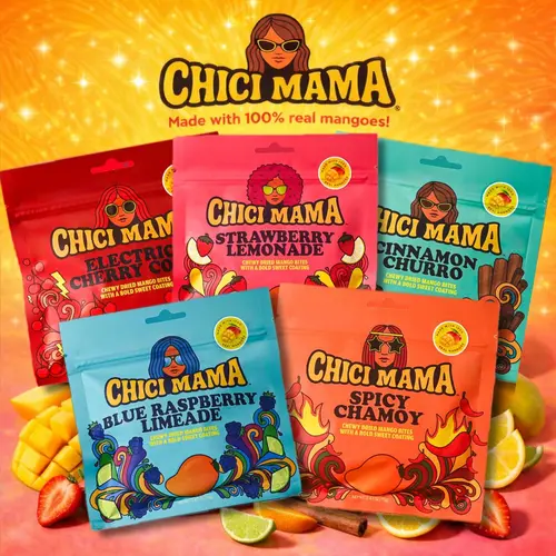 Chici Mama Dried Mango Bites 5-Pack Variety Snack Packs - 5 Bold Flavors (Sweet, Tangy, Spicy, Strawberry, Tropical), Real Mangoes, Cherry, Low-Sugar Dried Fruits, Healthy Snack Treat by Mt Mitchell Foods