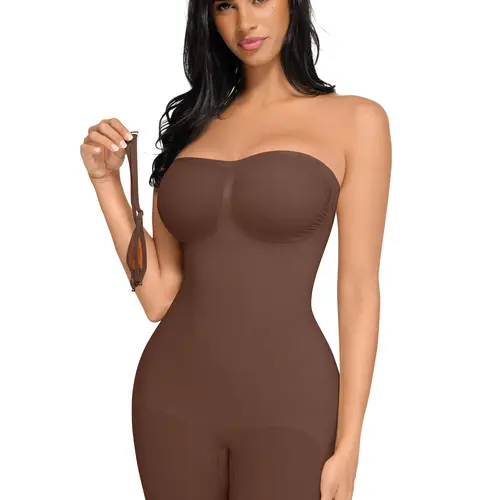 FeelinGirl #LIVE1 Strapless Shapewear Tummy Control Bodysuit Seamless Shaping Shortie with Removable Womenswear Fabric Comfortable Christmas Style SummerVibes