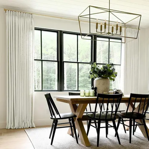 TWOPAGES Liz 1Pc Heavyweight Linen Blend Home Decoration Curtain, Faux Linen Pinch Pleat Ready-Made Drapes, OEKO-TEX Certified Eco-Friendly Textured Fabric with Room Darkening Lining, Light Filtering Privacy Panels for Bedroom & Living Room