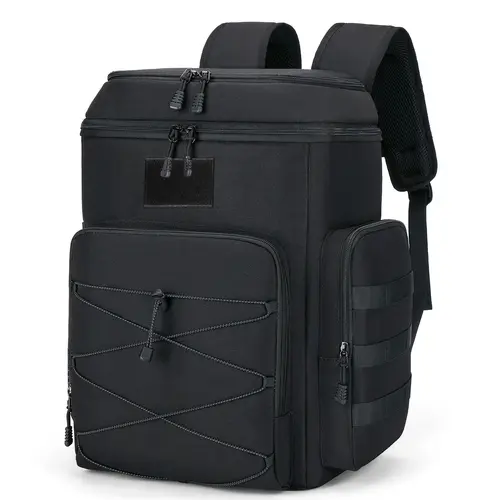 HSHRISH Black Cooler Backpack, Durable Waterproof & Insulated Multi-Compartment Bag with 5 Pockets for Family Picnic, Hike & Outdoors, Cooler Container Picnic Backpacks, Keeps Drinks Cold, Adventure Picnic Backpacks,back to school,back to school haul