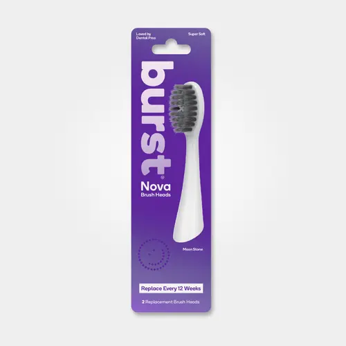 Nova Sonic Toothbrush Replacement Head  2 Pack- Super Soft Tapered Bristles for Oral Care, Replace Every 12 Weeks