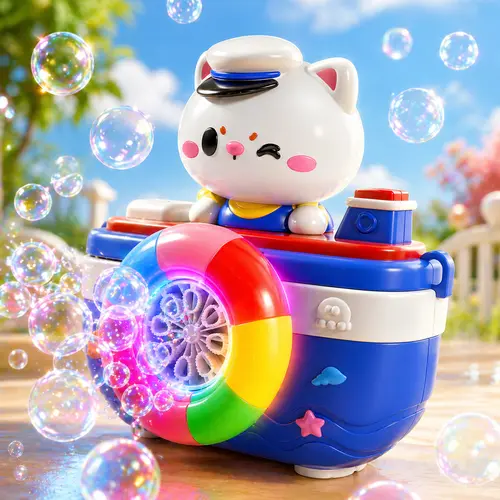 LED Bubble Machine Toy for Kids, Rechargeable Automatic Bubble Maker with Music, Colorful Light Bubble Blower Toy for Outdoor Summer Party