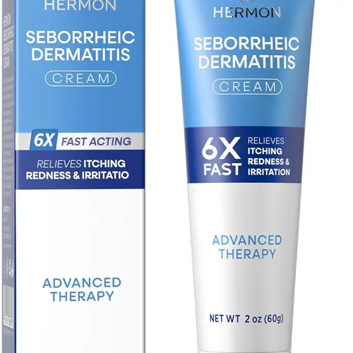 Hermon Nontoxic Seborrheic Dermatitis Scalp Treatment Cream - Peppermint Oil-Infused Soothing Haircare for Adults with Moisturizing, Healthy Scalp Support
