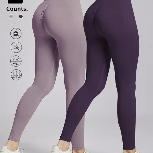 Women's High Waisted Sporty Tight Yoga Pants, Elastic Fabric, High Stretch Leggings, Breathable Comfort, Suitable for Gym and Daily Use, 18 Colors Available, High Waisted Leggings, Workout Leggings, High Waist Activewear