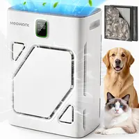 Compact Adjustable Home Air Purifier for Pet Owners, U-Shaped Air Inlet, True HEPA H13 Filter, Washable Pre-Filter, PM2.5 Quality Monitor, CARB Certified, Pet Dander Odor Removal Device