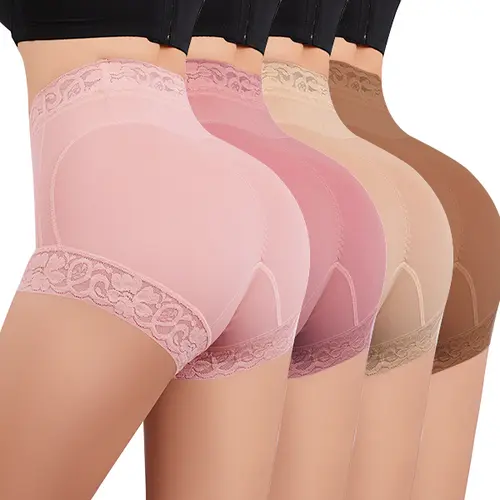 Women's High-Waist Seamless Shaper Shorts - Tummy Control, Ruched Butt Lift, Non-Slip Lace, Body Contouring, Lightweight Cute Shapewear for Wedding, Party, Preppy Activewear