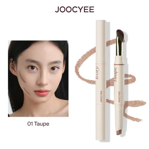 JOOCYEE Highlighter & Contour Pen, 2-in-1 Sculpting Luminizer Stick for Natural Glow, Long-Wearing Cream Formula with Precision Brushes, Travel Size, 2-In-1 Sculpting Highlighters & Luminizers, 3D Sculpting Highlighters & Luminizers
