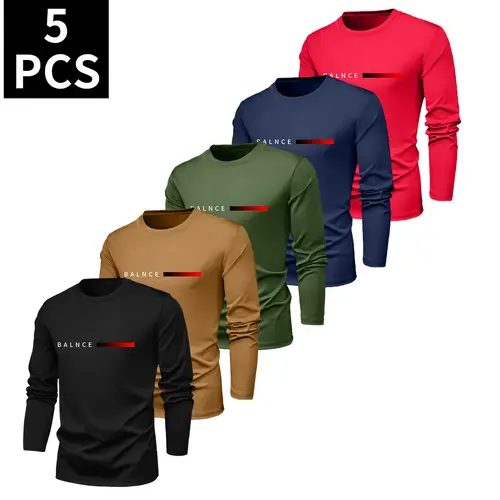 Men's Long Sleeve T-Shirt Quick Dry Fitness Moisture Wicking Fabric Multiple Colors Training Running Casual Breathable Sports Top Crew Neck Stretch,summerwins,father'sdaygifts