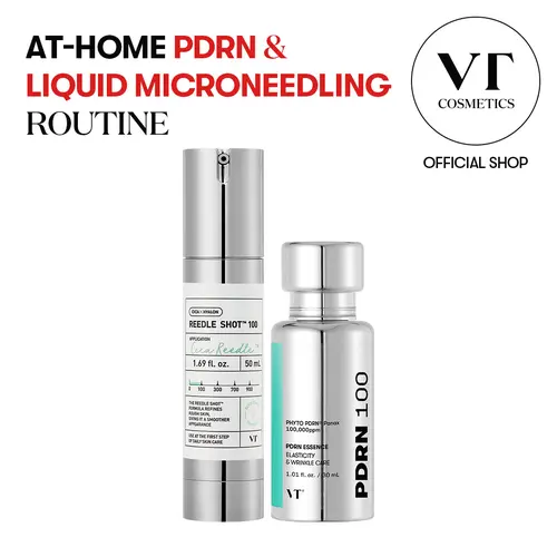 [VT COSMETICS] #1 viral Reedle Shot + VT PDRN Bundle with Original Liquid Microneedling, Vegan Ginseng PDRN & Collagen Boosting Care | Anti-Aging Glow, Skin Barrier, Firming & Home Skin Treatment | Korean Skincare