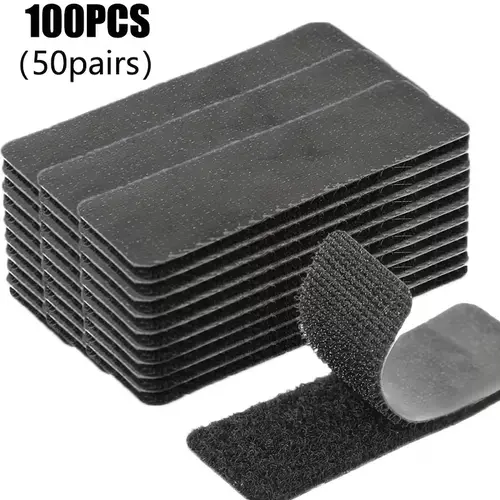 Heavy Duty Hook and Loop Strips, Double Sided Reusable Adhesive Mounting Tape for Wall Hanging, Picture Frames, Cable Organizer, DIY Home Use-YY