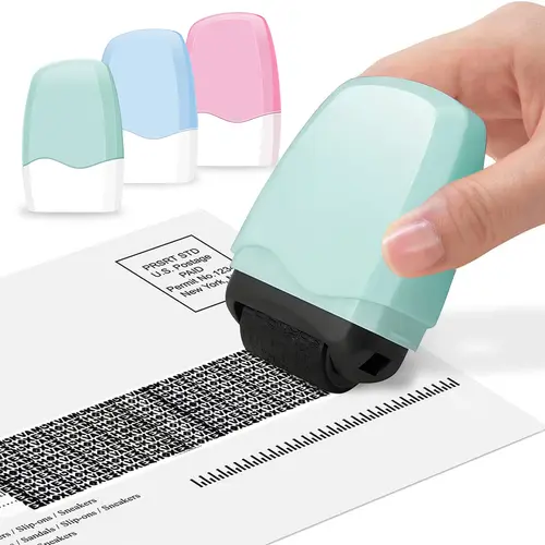 1-Count Protective Identity Theft Protection Roller Stamp, Small Size Office Stationery Supply Office Accessories for Info Concealment, Privacy Cover & Hiding Sensitive ID/Account/Address & Personal Details