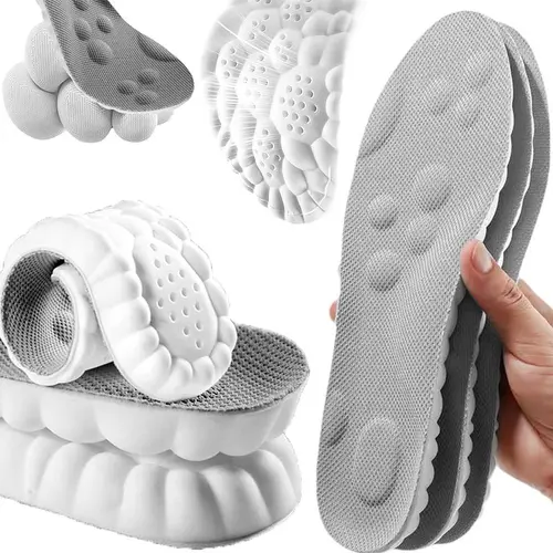4D Cloud-Like Comfort Soles for Men - Soft Memory Foam Cushioning Insoles - Trim to Fit Steppers Insoles with Arch Support for Foot Pain Relief and Fatigue Reduction