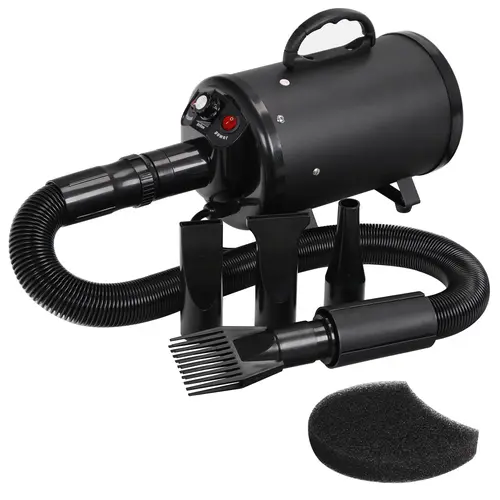 Segawe 2400W Low Noise Pet Hair Dryer - Grooming Products with Blaster Mode, Quick Drying, Flexible Hose, Variable-Speed, Vertical/Horiz. Use, Lightweight Eases Carry, 14x6.5x8in Body Fits Small Spaces for Dog Grooming