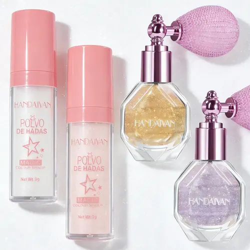 Fairy Dust Highlighting Powder & Shimmery Highlighter Spray - Radiant Youth Brightening Cosmetic, Body Glaze Makeup, Face & Body Highlight Product, Glitter Powder Body Makeup