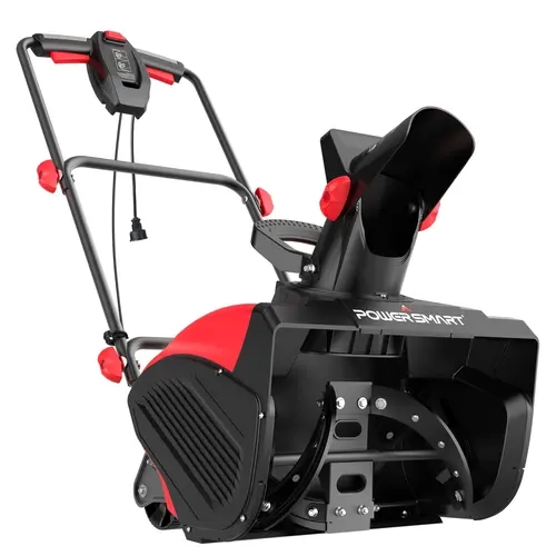 PowerSmart Corded Electric Snow Blower Power Tool - 18-in Path/21-in Model, 15-Amp Motor, 17-in Clearing Width, 30-ft Throwing Distance, 180-Degree Rubber Chute Control (DB7517/DB7521)
