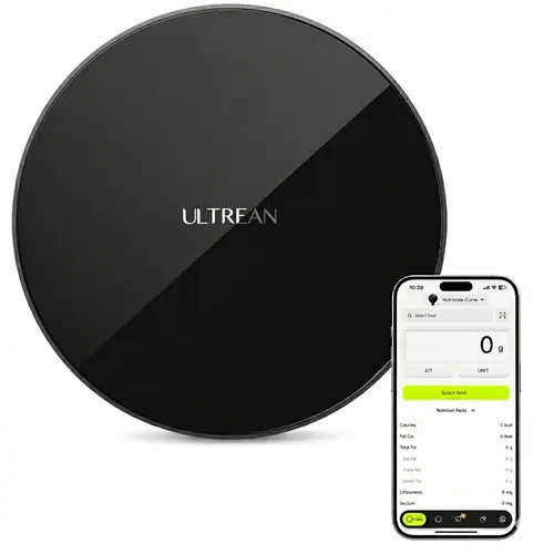 Ultrean Smart Food Scale with Nutritional Calculator, Kitchen Scale for Weight Loss, Food Weight Scale with App for Calorie & Macro Tracking, AI Scan, 33lb