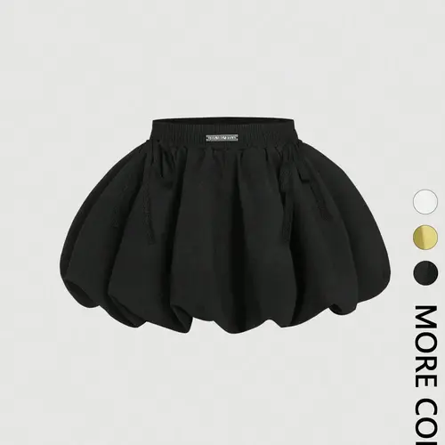 Black Bowknot Trim Floral Bubble Hem Skirt,Lined Pants, Low Waist,,Date Night Outfits Women,Going Out Outfits,Bubble Skirt,Sexy Women Outfits,Y2k Skirt,Feminine